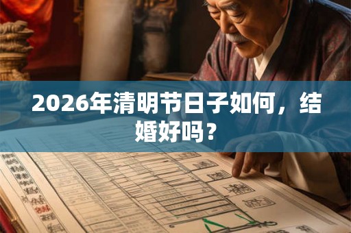 2026年清明节日子如何,结婚好吗? 2026年清明节日子如何,结婚好吗?