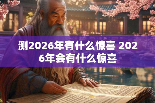 测2026年有什么惊喜 2026年会有什么惊喜