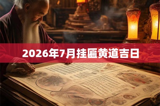 2026年7月挂匾黄道吉日