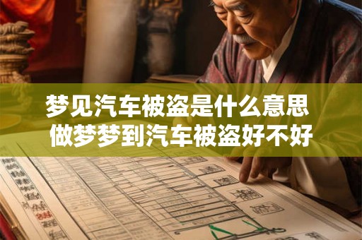 梦见汽车被盗是什么意思 做梦梦到汽车被盗好不好