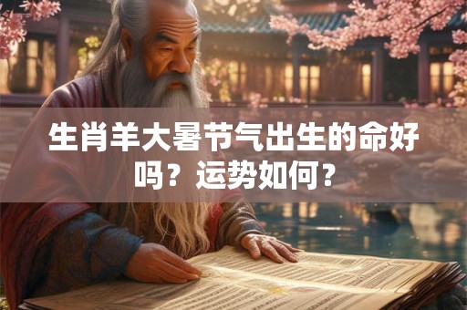 生肖羊大暑节气出生的命好吗？运势如何？