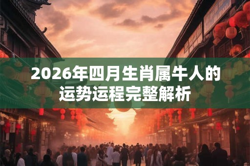 2026年四月生肖属牛人的运势运程完整解析