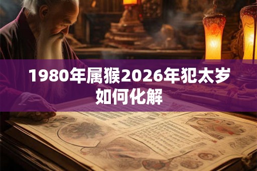 1980年属猴2026年犯太岁如何化解