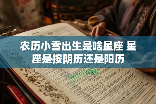 农历小雪出生是啥星座 星座是按阴历还是阳历
