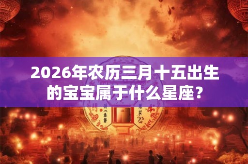 2026年农历三月十五出生的宝宝属于什么星座? 2026年农历三月十五出生的宝宝属于什么星座?