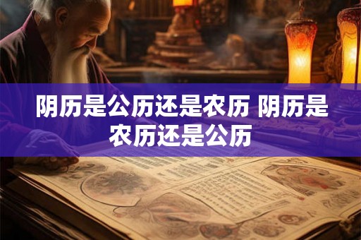 阴历是公历还是农历 阴历是农历还是公历