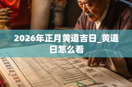 2026年正月黄道吉日_黄道日怎么看