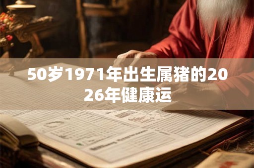 50岁1971年出生属猪的2026年健康运 50岁1971年出生属猪的2026年健康运