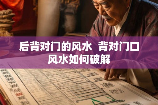 后背对门的风水  背对门口风水如何破解