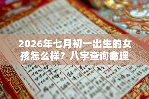 2026年七月初一出生的女孩怎么样？八字查询命理