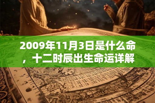 2009年11月3日是什么命，十二时辰出生命运详解