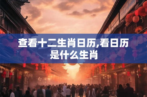 查看十二生肖日历,看日历是什么生肖