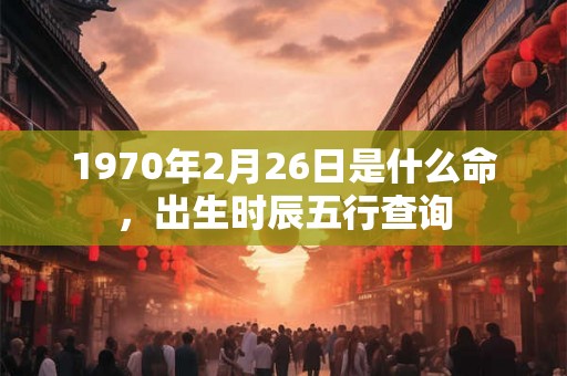 1970年2月26日是什么命，出生时辰五行查询