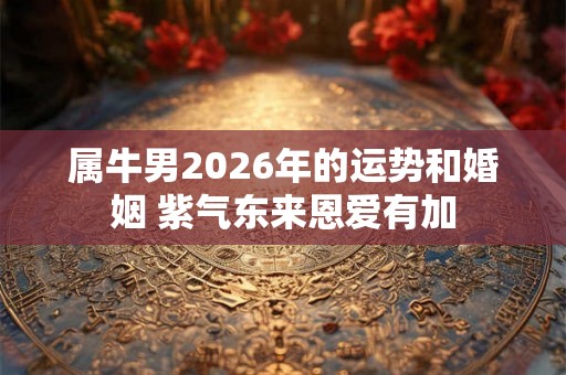 属牛男2026年的运势和婚姻 紫气东来恩爱有加