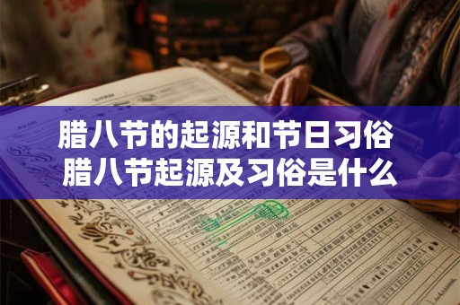 腊八节的起源和节日习俗 腊八节起源及习俗是什么