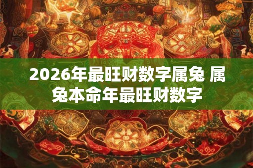 2026年最旺财数字属兔 属兔本命年最旺财数字