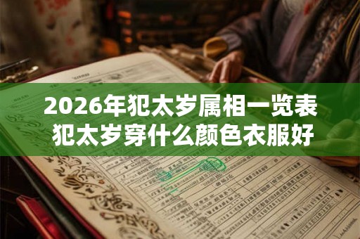 2026年犯太岁属相一览表 犯太岁穿什么颜色衣服好