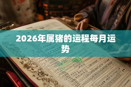 2026年属猪的运程每月运势