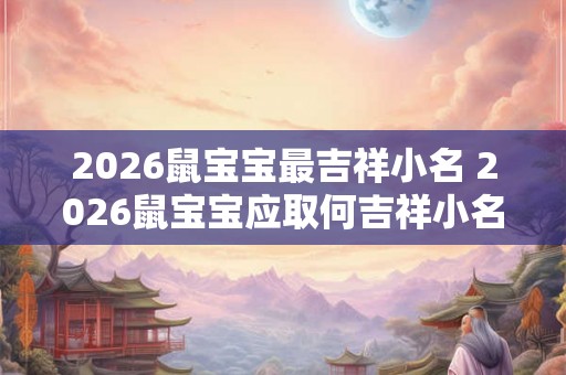 2026鼠宝宝最吉祥小名 2026鼠宝宝应取何吉祥小名 2026鼠宝宝最吉祥小名 2026鼠宝宝应取何吉祥小名