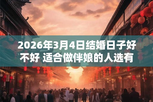 2026年3月4日结婚日子好不好 适合做伴娘的人选有谁