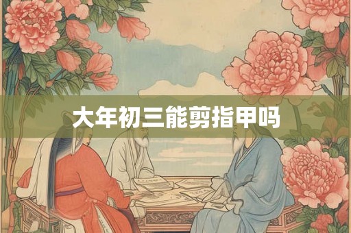 大年初三能剪指甲吗 大年初三能剪指甲吗