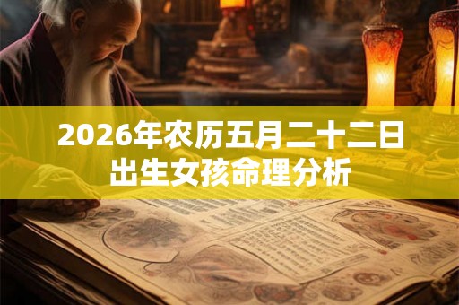 2026年农历五月二十二日出生女孩命理分析 2026年农历五月二十二日出生女孩命理分析