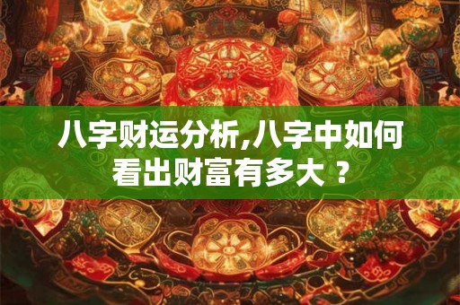 八字财运分析,八字中如何看出财富有多大 ？