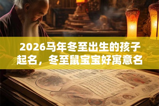 2026马年冬至出生的孩子起名，冬至鼠宝宝好寓意名字推荐