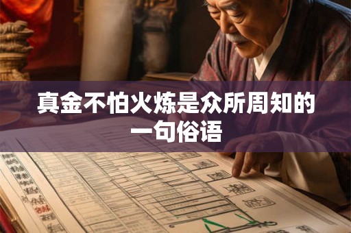 真金不怕火炼是众所周知的一句俗语