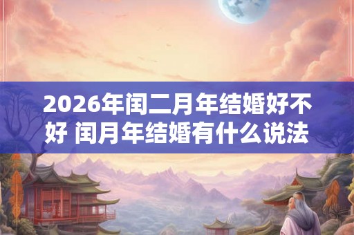 2026年闰二月年结婚好不好 闰月年结婚有什么说法