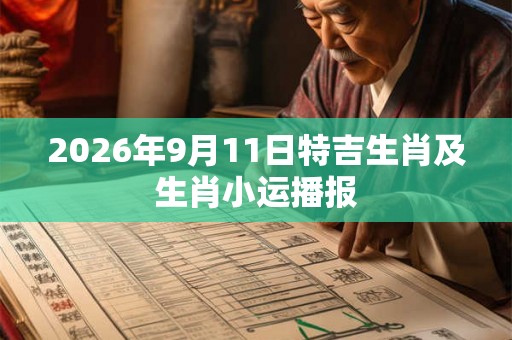2026年9月11日特吉生肖及生肖小运播报