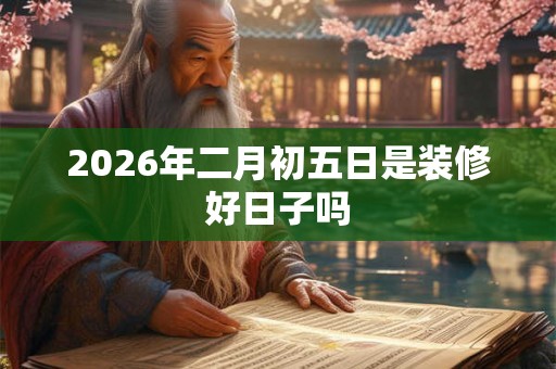 2026年二月初五日是装修好日子吗