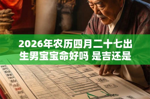 2026年农历四月二十七出生男宝宝命好吗 是吉还是凶