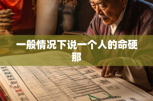 一般情况下说一个人的命硬那