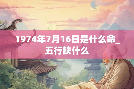 1974年7月16日是什么命_五行缺什么