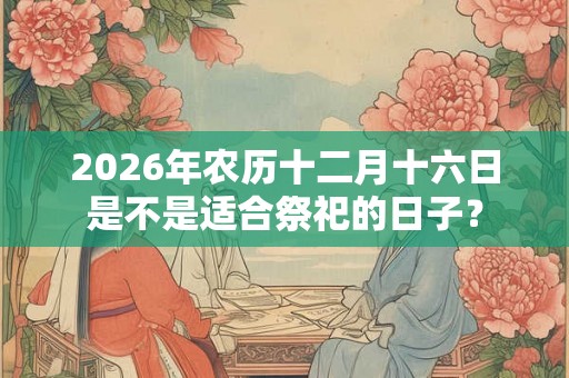 2026年农历十二月十六日是不是适合祭祀的日子？