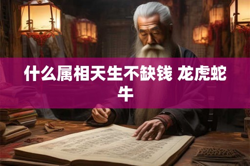 什么属相天生不缺钱 龙虎蛇牛