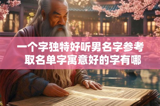 一个字独特好听男名字参考  取名单字寓意好的字有哪些
