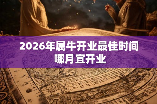 2026年属牛开业最佳时间 哪月宜开业