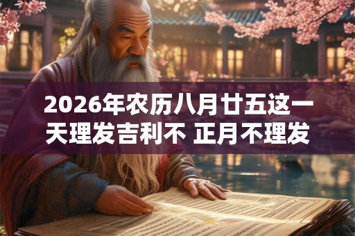 2026年农历八月廿五这一天理发吉利不 正月不理发的习俗
