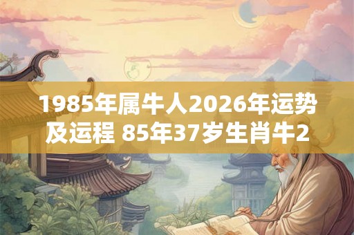 1985年属牛人2026年运势及运程 85年37岁生肖牛2026年每月运势 1985年属牛人2026年运势及运程 85年37岁生肖牛2026年每月运势
