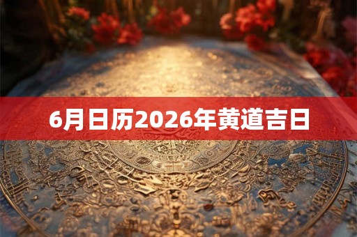 6月日历2026年黄道吉日