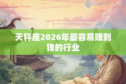 天秤座2026年最容易赚到钱的行业