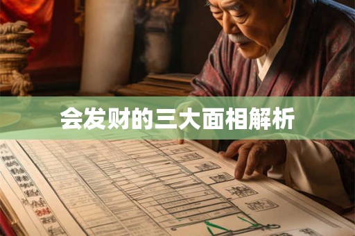 会发财的三大面相解析 会发财的三大面相解析