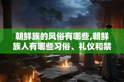 朝鲜族的风俗有哪些,朝鲜族人有哪些习俗、礼仪和禁忌？