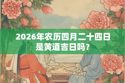 2026年农历四月二十四日是黄道吉日吗？