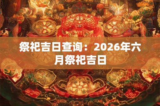 祭祀吉日查询：2026年六月祭祀吉日