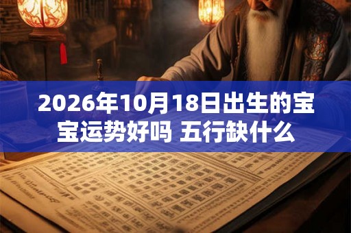 2026年10月18日出生的宝宝运势好吗 五行缺什么