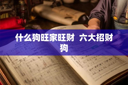 什么狗旺家旺财  六大招财狗