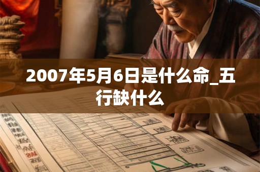 2007年5月6日是什么命_五行缺什么